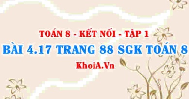 Bài 4.17 trang 88 SGK Toán 8 tập 1 Kết nối tri thức